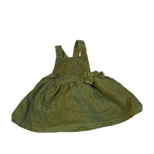 Carters 9months corduroy green overall skirt